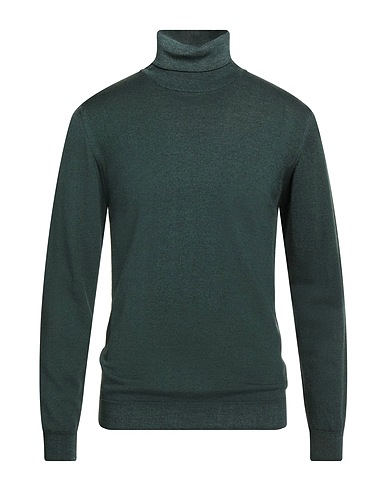 DANIELE FIESOLI Rollkragenpullover Grün 100% Merinowolle