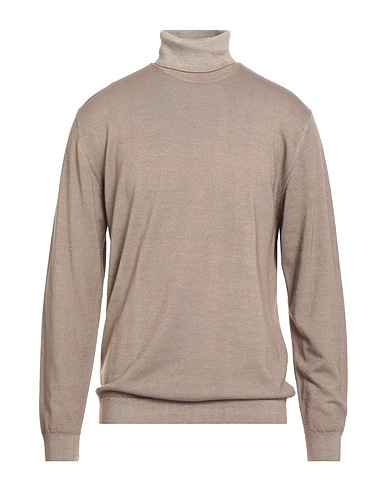 DANIELE FIESOLI Rollkragenpullover Kamel 100% Merinowolle