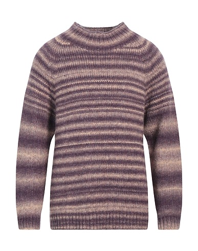 LARDINI Polo neck Dark purple 55% Alpaca wool, 23% Wool, 22% Nylon