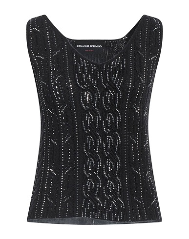 ERMANNO SCERVINO Pullover Schwarz 52% Acryl, 48% Schurwolle, Glas