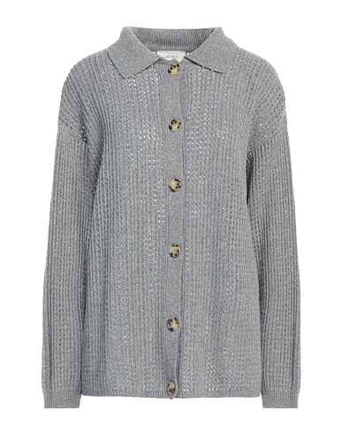 VICOLO Cardigan Grey 40% Viscose, 30% Polyamide, 25% Wool, 5% Cashmere