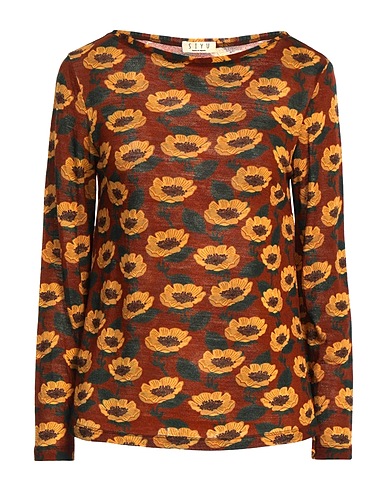 SIYU Pullover Marrone 75% Lana, 25% Poliammide