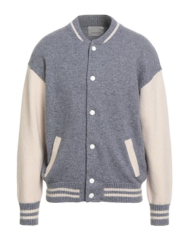 LANEUS Jacket Light grey 71% Cashmere, 19% Silk, 10% Polyester