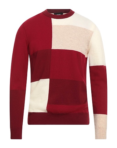 +39 MASQ Pullover Bordeaux 100% Lana