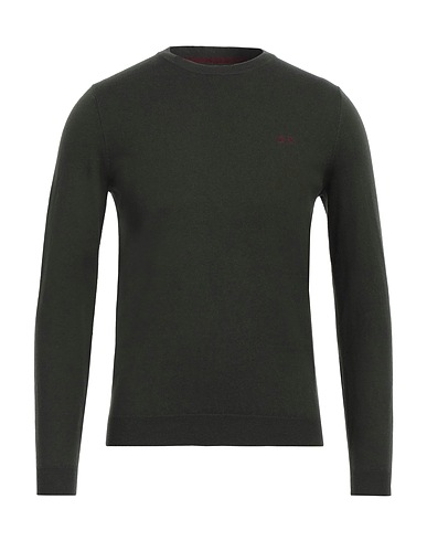 SUN 68 Jumper Military green 50% Merino Wool, 50% Cotton