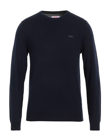 SUN 68 Jumper Midnight blue 50% Merino Wool, 50% Cotton