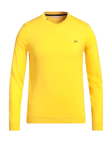 SUN 68 Jumper Yellow 50% Merino Wool, 50% Cotton