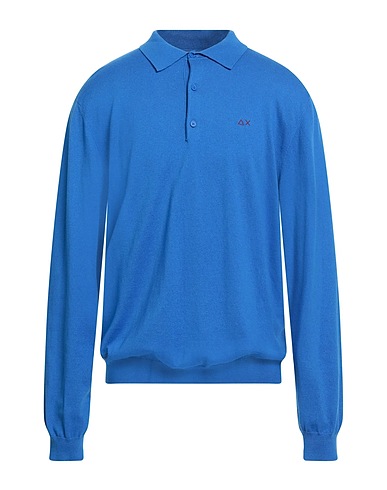 SUN 68 Pullover Blu 50% Lana Merino, 50% Cotone