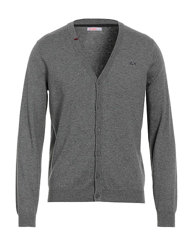 SUN 68 Cardigan Grigio 50% Lana Merino, 50% Cotone