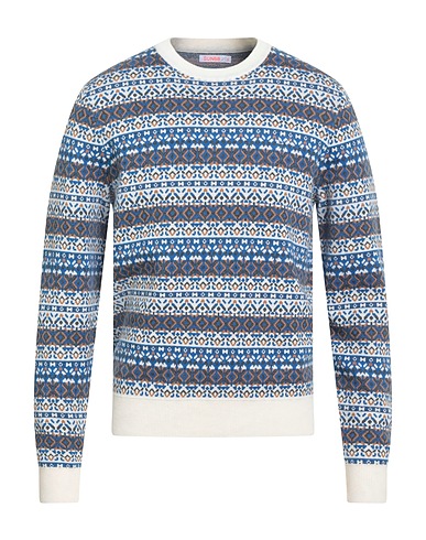 SUN 68 Pullover Bianco 50% Lana Merino, 50% Cotone