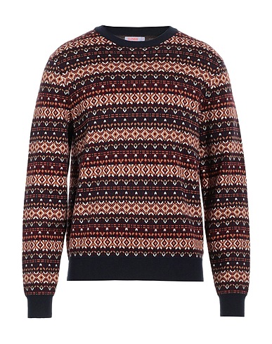 SUN 68 Jumper Midnight blue 50% Merino Wool, 50% Cotton