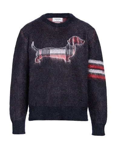 THOM BROWNE Jumper Dark purple 65% Mohair wool, 30% Polyamide, 5% Wool