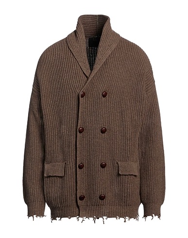 PETER HADLEY SPORT Cardigan Khaki 48% Wool, 30% Viscose, 12% Nylon, 10% Cashmere
