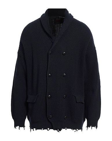 PETER HADLEY SPORT Cardigan Midnight blue 48% Wool, 30% Viscose, 12% Nylon, 10% Cashmere