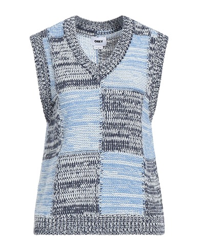OBEY Sleeveless sweater Sky blue 80% Acrylic, 20% Wool