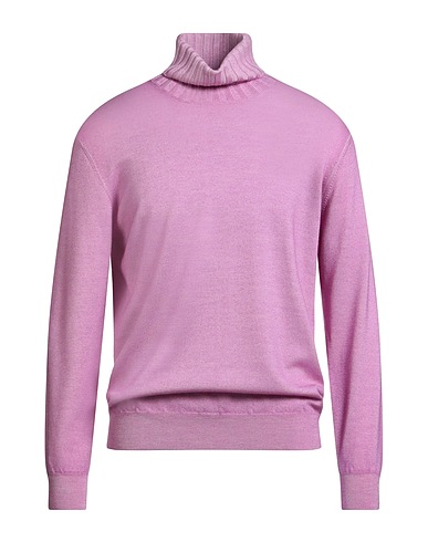 FILIPPO DE LAURENTIIS Polo neck Mauve 100% Merino Wool
