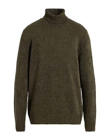 GRAN SASSO Polo neck Dark green 70% Virgin Wool, 30% Polyamide