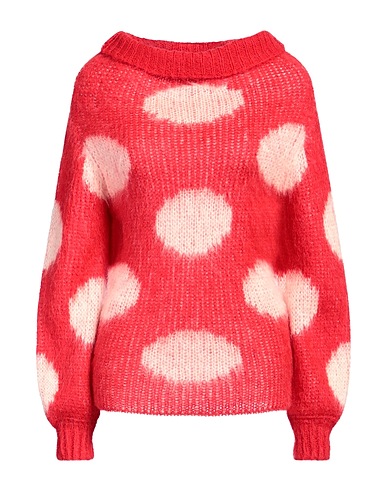 MARNI Sweater Red 39% Acetate, 33% Polyamide, 28% Mohair wool