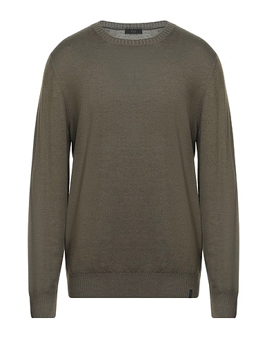 FAY Pullover Verde militare 100% Lana Vergine