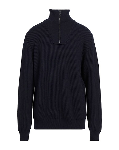 ROBERTO COLLINA Sweater with zip Midnight blue 100% Wool