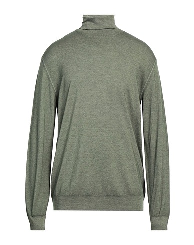 ARCHIVIO Milano Rollkragenpullover Militärgrün 100% Super 120s Wolle