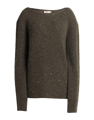GENTRYPORTOFINO Sweater Dark green 27% Alpaca wool, 27% Mohair wool, 20% Viscose, 19% Polyamide, 7% Polyester