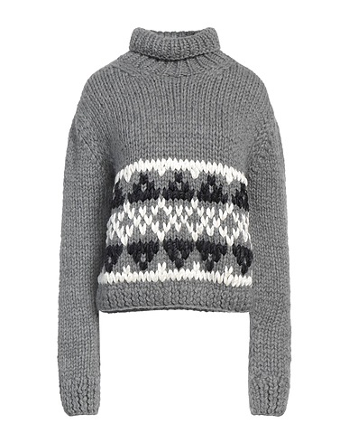 JIL SANDER Turtleneck Grey 70% Wool, 28% Alpaca wool, 2% Polyamide