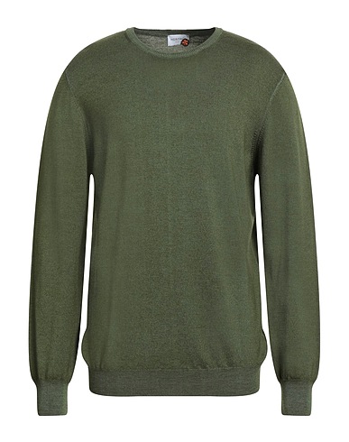 HERITAGE Jumper Military green 100% Merino Wool