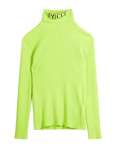 PUCCI Turtleneck Lime green 90% Wool, 10% Cashmere