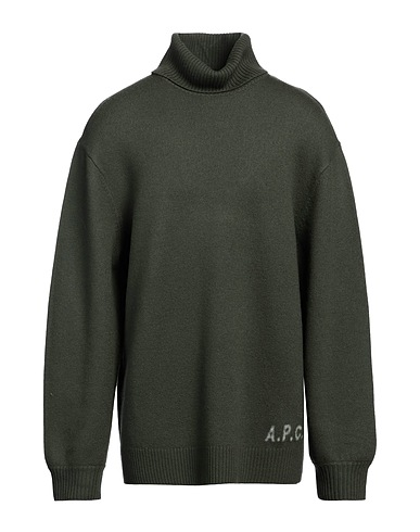 A.P.C. Polo neck Military green 100% Virgin Wool