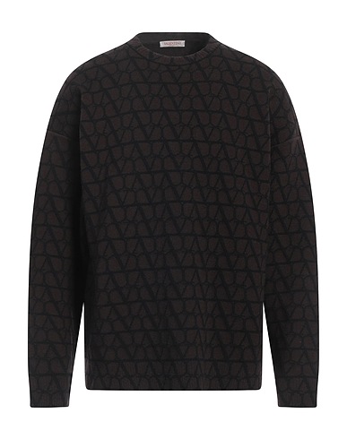 VALENTINO GARAVANI Sweater Dark brown 100% Virgin Wool