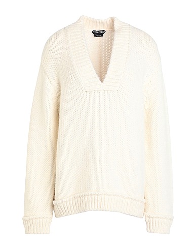 TOM FORD Sweater Ivory 68% Alpaca wool, 22% Polyamide, 10% Wool