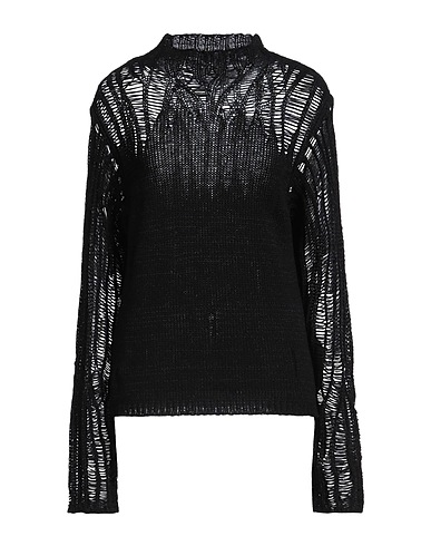 CHLOÉ Polo neck Black 82% Wool, 11% Alpaca wool, 7% Tussah silk