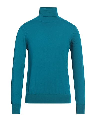 PAOLO PECORA Polo neck Deep teal 100% Virgin Wool