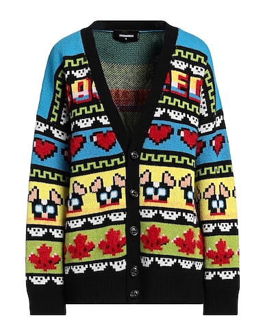 DSQUARED2 Cardigan Black 87% Virgin Wool, 7% Mohair wool, 4% Polyamide, 2% Cotton