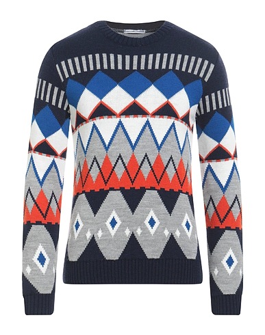 GREY DANIELE ALESSANDRINI Jumper Midnight blue 60% Acrylic, 30% Wool, 10% Alpaca wool