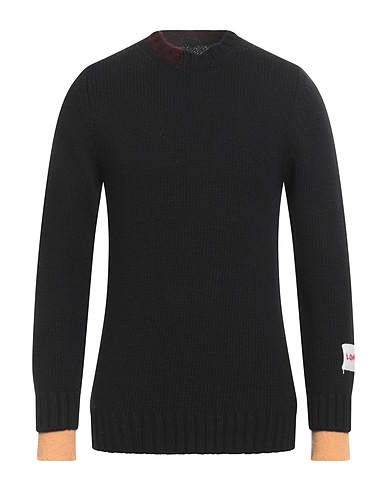 LONGO Pullover Nero 40% Lana, 30% Viscosa, 20% Poliammide, 10% Cachemire