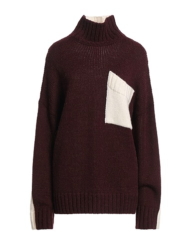 JW ANDERSON Polo neck Plum 45% Acrylic, 37% Alpaca wool, 18% Wool