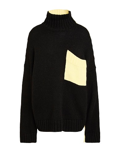JW ANDERSON Turtleneck Black 45% Acrylic, 37% Alpaca wool, 18% Wool