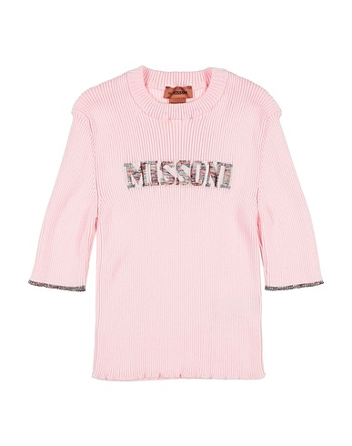 MISSONI KIDS Jumper Light pink 100% Cotton, Viscose, Polyester