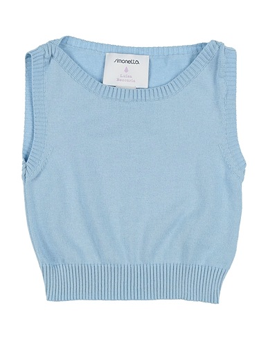 SIMONETTA Sleeveless sweater Light blue 85% Cotton, 15% Cashmere