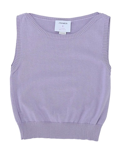 LUISA BECCARIA per SIMONETTA Sleeveless sweater Lilac 85% Cotton, 15% Cashmere