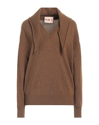 PLAN C Jumper Camel 70% Wool, 30% Cashmere