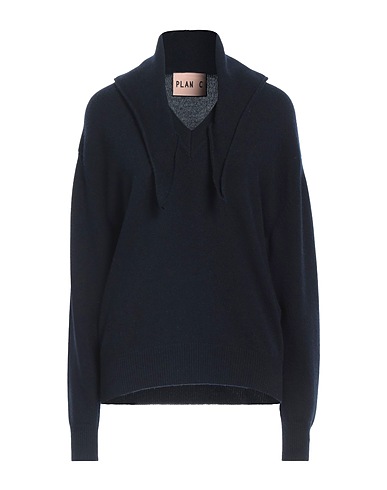 PLAN C Sweater Midnight blue 70% Wool, 30% Cashmere