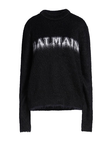 BALMAIN Jumper Black 60% Mohair wool, 25% Polyamide, 11% Virgin Wool, 4% Wool