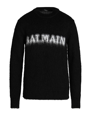 BALMAIN Sweater Black 60% Mohair wool, 25% Polyamide, 11% Virgin Wool, 4% Wool