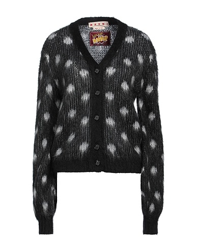 MARNI Cardigan Black 39% Acetate, 33% Polyamide, 28% Mohair wool