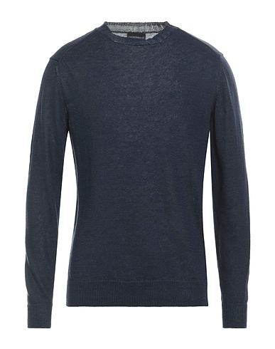 EMPORIO ARMANI Sweater Midnight blue 100% Linen