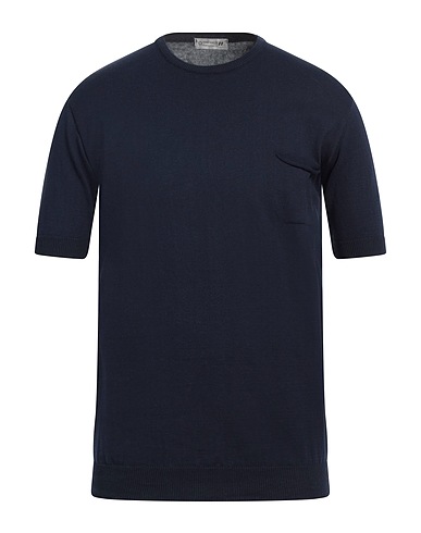 DANIELE ALESSANDRINI HOMME Sweater Midnight blue 100% Cotton