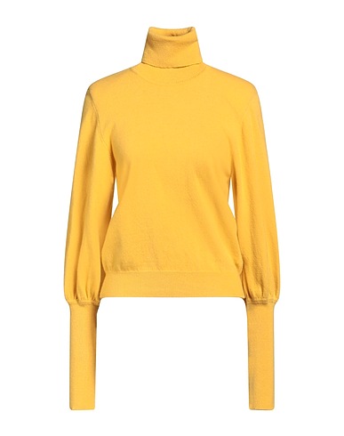 LAURENCE BRAS Polo neck Yellow 100% Virgin Wool
